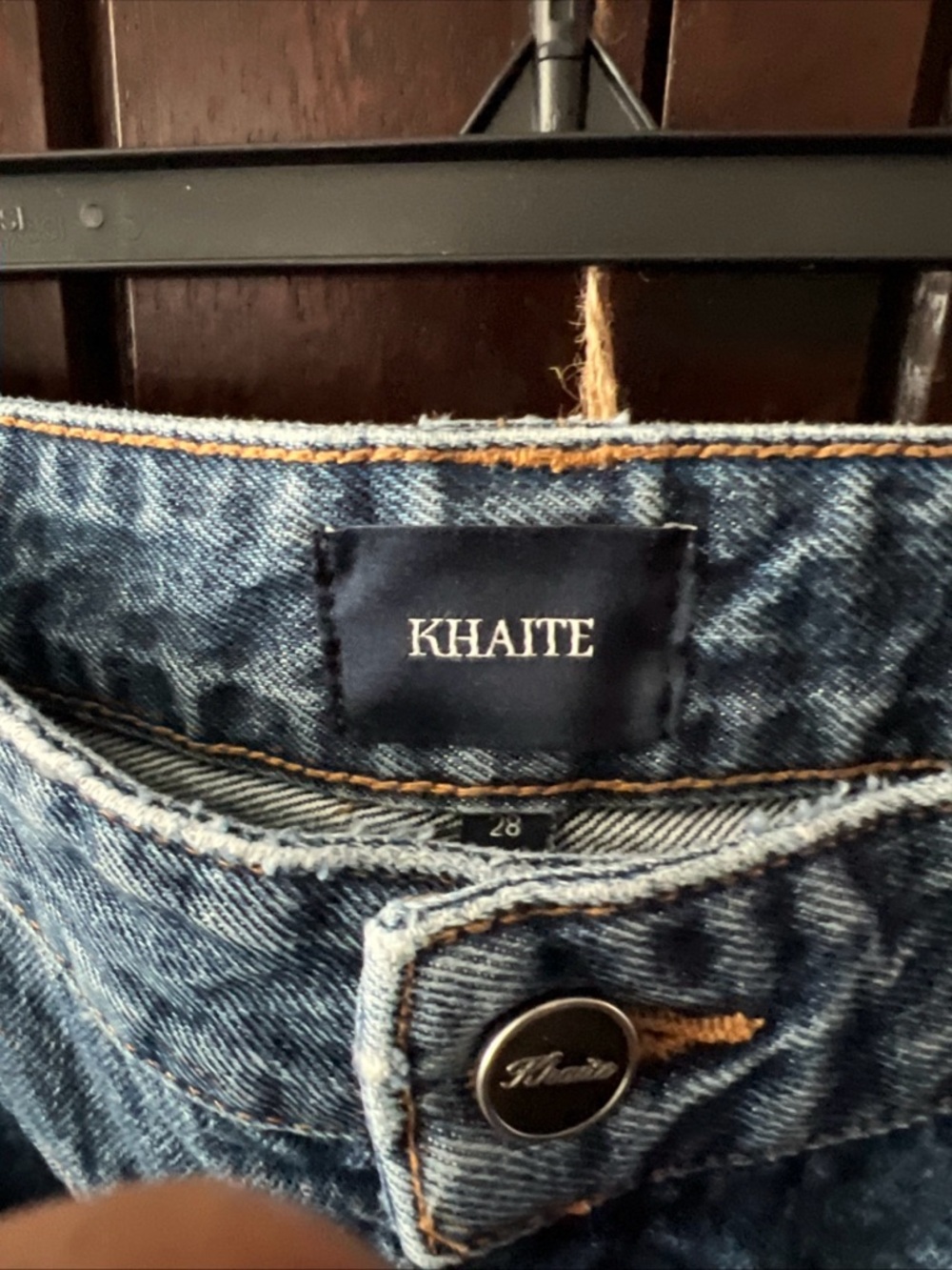 KHAITE women’s jeans Preen wide leg barrel in banning size 28 - Picture 2 of 8